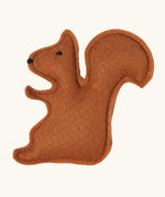 Small felt squirrel that comes with the Käthe Kruse Waldorf doll Toni.