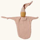 Käthe Kruse rose pink small Waldorf Imp doll baby comforter made with cotton muslin. 