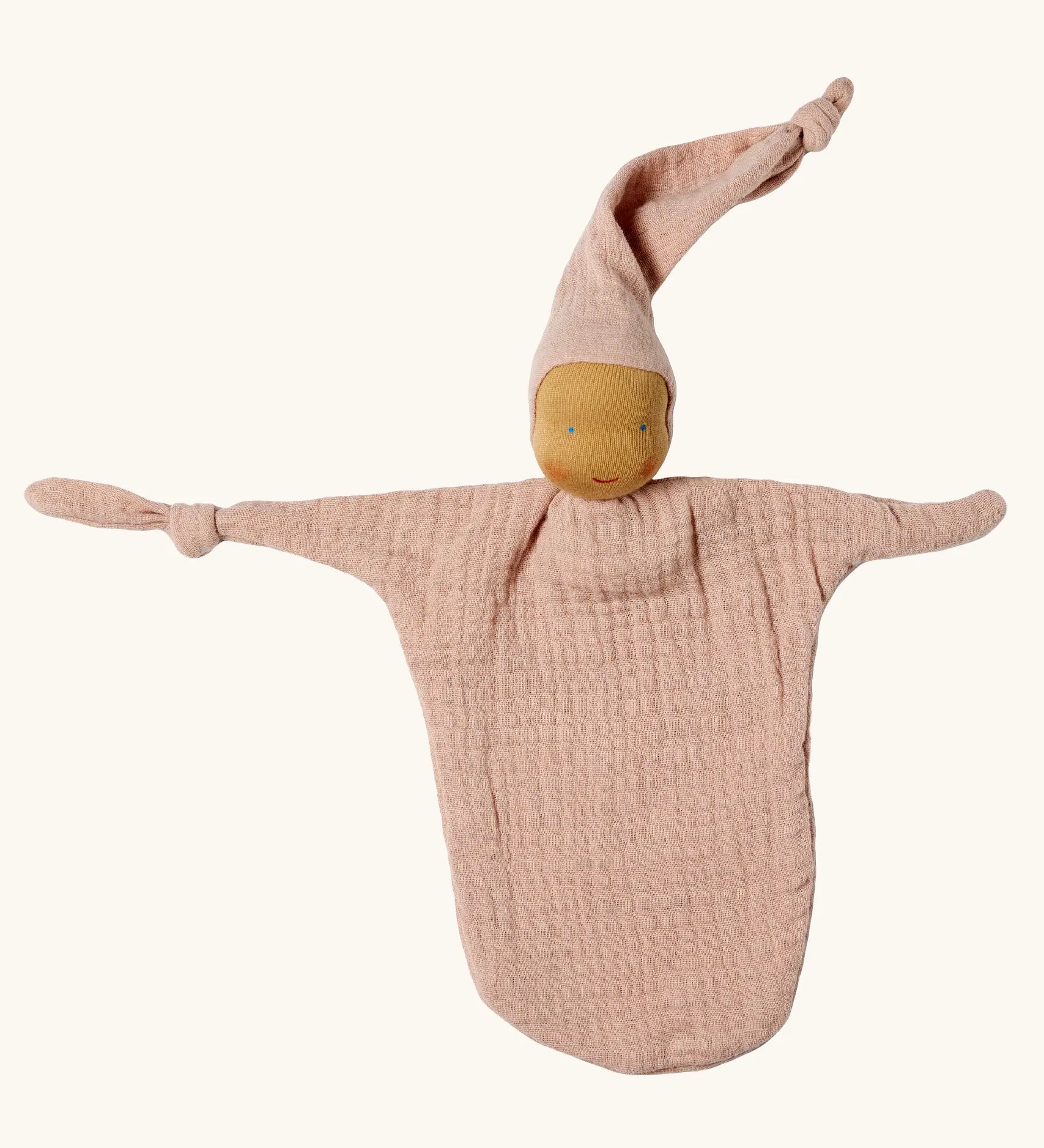 Käthe Kruse rose pink small Waldorf Imp doll baby comforter made with cotton muslin. 