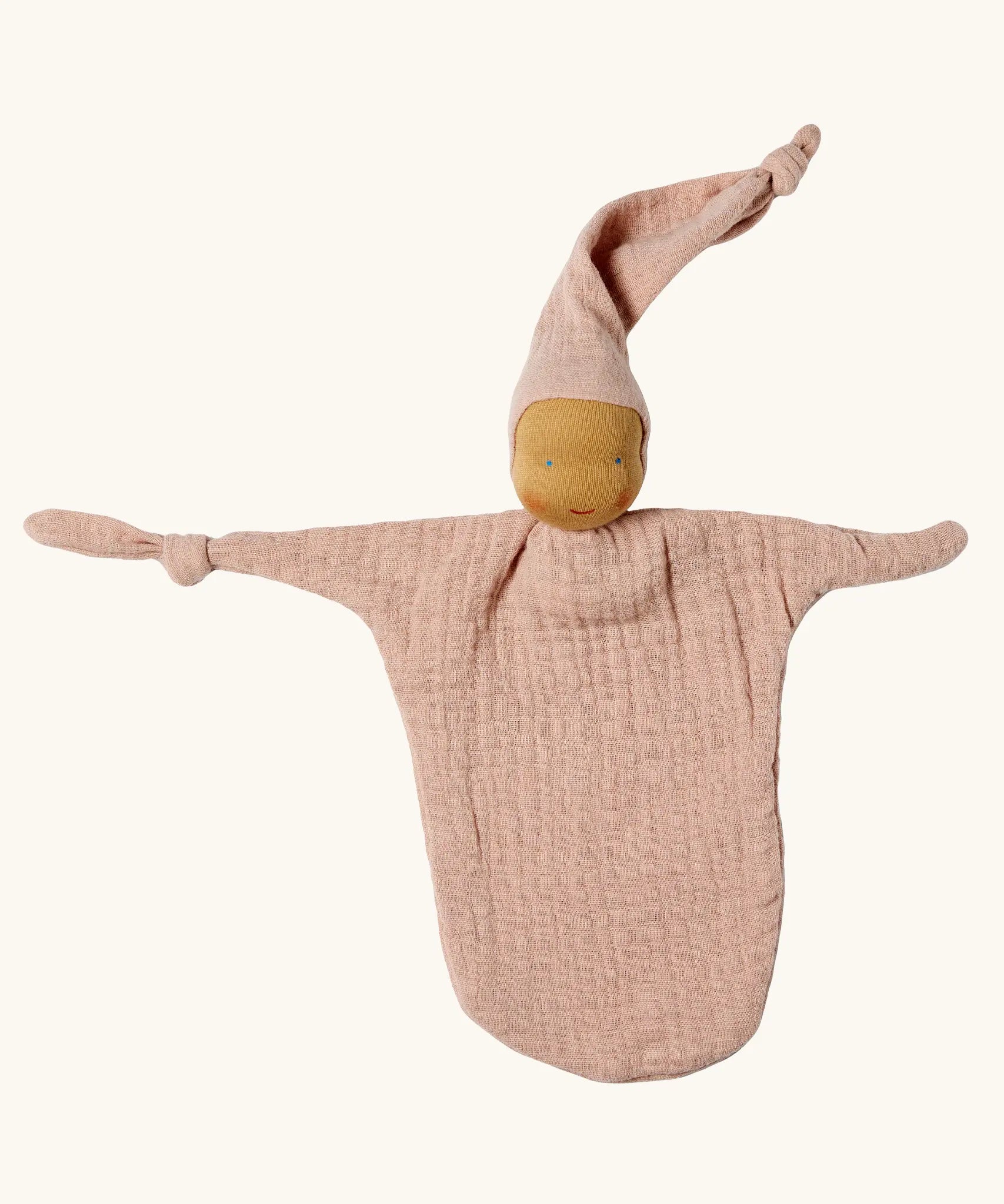 Käthe Kruse rose pink small Waldorf Imp doll baby comforter made with cotton muslin. 