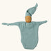 Käthe Kruse turquoise blue small Waldorf Imp doll baby comforter made with cotton muslin. 