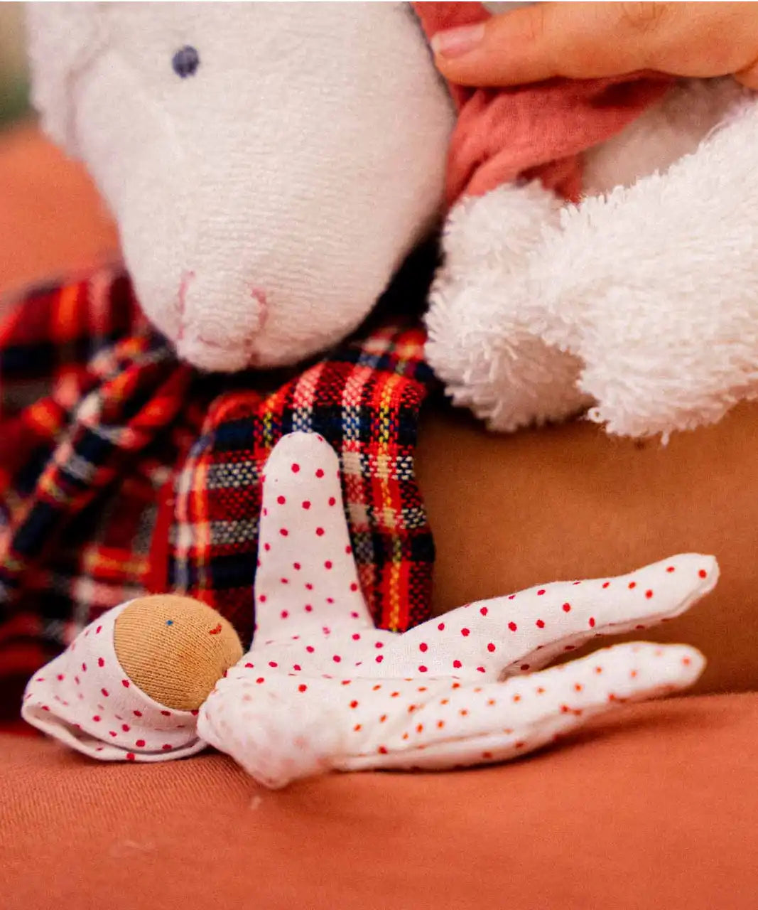 Käthe Kruse white Luise lamb soft toy. 