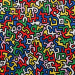 The Etta Loves X Keith Haring Extra Large Organic Cotton Baby Muslin Square - Brazil
