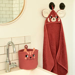 Roommate Mini Quilted Basket - Cat in red