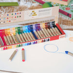 Kitpas kids non-toxic rice bran wax crayons in their box