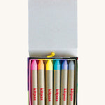The Kitpas rice bran wax crayons in six pastel colours.