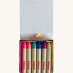 Kitpas crayons in a 6 pack, in bold jewel tone colours. 