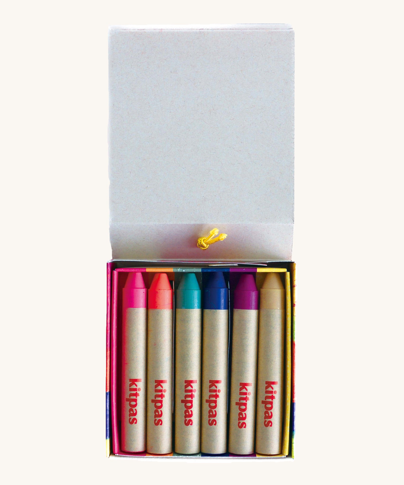 Kitpas crayons in a 6 pack, in bold jewel tone colours. 