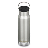 Klean Kanteen 12oz stainless steel insulated classic narrow drinks bottle on a white background