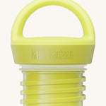 A close up of the Klean Kanteen acacia loop cap that fits on the 20oz classic rise bottle available at Babipur showing the thread and loop hand detail