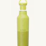 A Klean Kanteen 20oz rise insulated Reusable Stainless Steel Water Bottle in a acacia colour that's split in a light and dark shade. Features a matching loop cap with a thread and handle for easy carrying