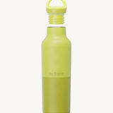 A Klean Kanteen 20oz rise insulated Reusable Stainless Steel Water Bottle in a acacia colour that's split in a light and dark shade. Features a matching loop cap with a thread and handle for easy carrying