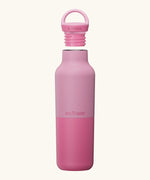 Klean Kanteen 20oz cashmere rose stainless steel insulated classic bottle showing matching arch loop cap off the bottle