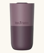 Klean Kanteen 16oz tumbler with slide lid in dusty orchid. A stainless steel tumbler in a dark purple finish 
