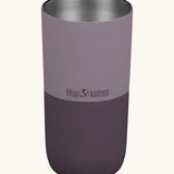 Klean Kanteen 16oz tumbler with slide lid in dusty orchid showing the lid off the top