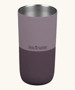 Klean Kanteen 16oz tumbler with slide lid in dusty orchid showing the lid off the top
