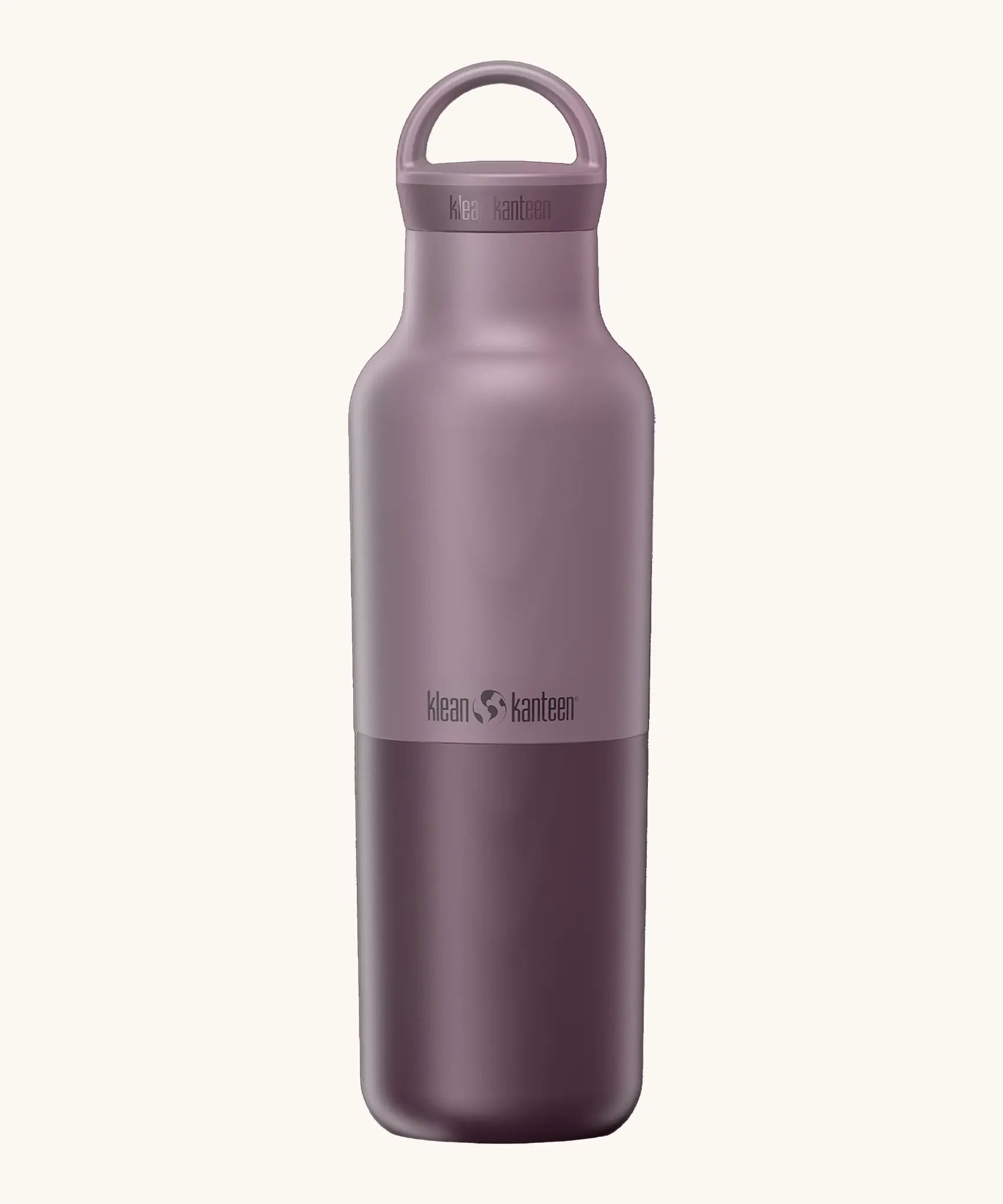 Klean Kanteen 20oz dusty orchid stainless steel  insulated classic bottle with matching arch loop cap