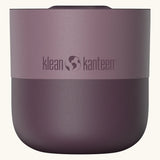 Klean Kanteen 8oz lowball tumbler with slide lid in dusty orchid. A stainless steel tumbler in a dark purple finish 