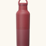 Klean Kanteen 20oz garnet red stainless steel  insulated classic bottle with matching arch loop cap
