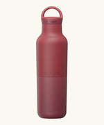 Klean Kanteen 20oz garnet red stainless steel  insulated classic bottle with matching arch loop cap