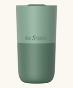 Klean Kanteen 16oz tumbler with slide lid in iceberg. A stainless steel tumbler in a green finish 