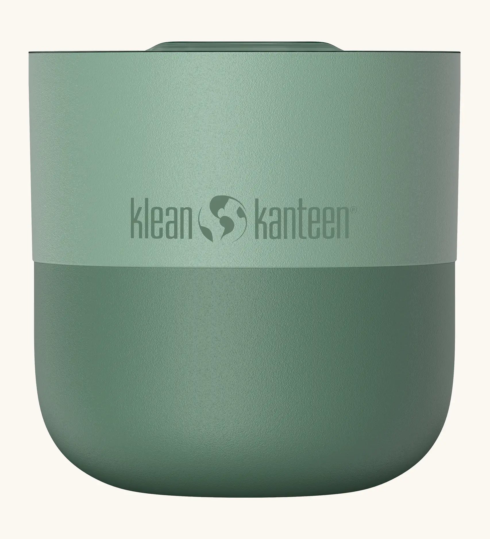Klean Kanteen 8oz lowball tumbler with slide lid in iceberg. A stainless steel tumbler in a green finish 