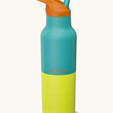 Klean Kanteen Rise Insulated Classic Bottle with Flip Seal Cap in limited edition Baltic blue and green colourway.