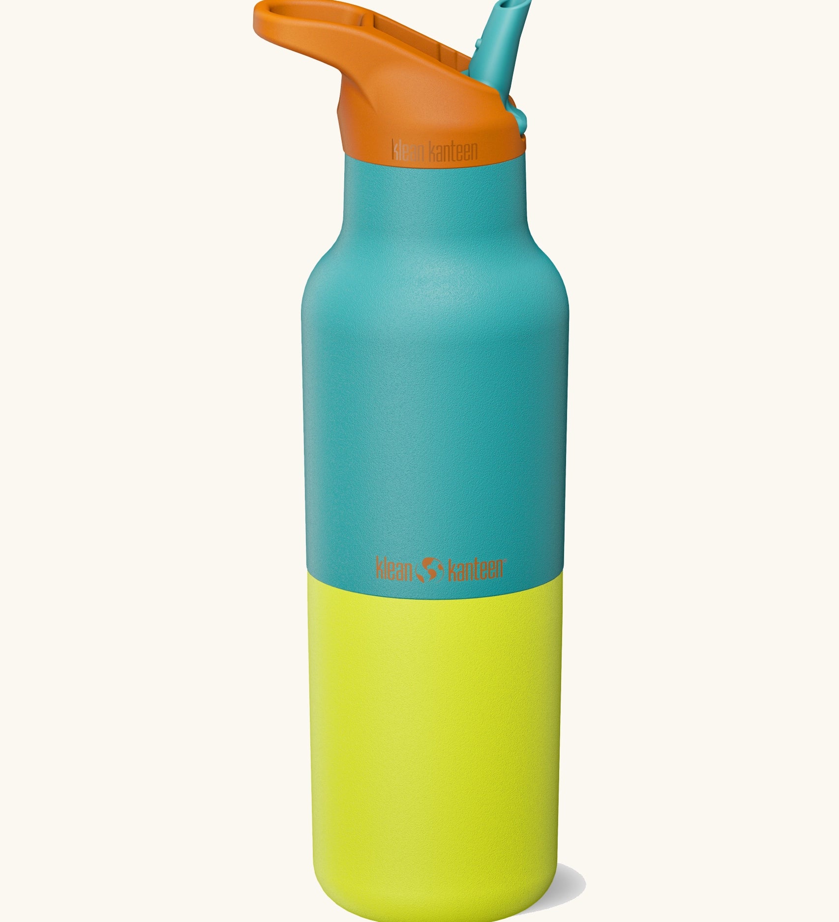 Klean Kanteen Rise Insulated Classic Bottle with Flip Seal Cap in limited edition Baltic blue and green colourway.
