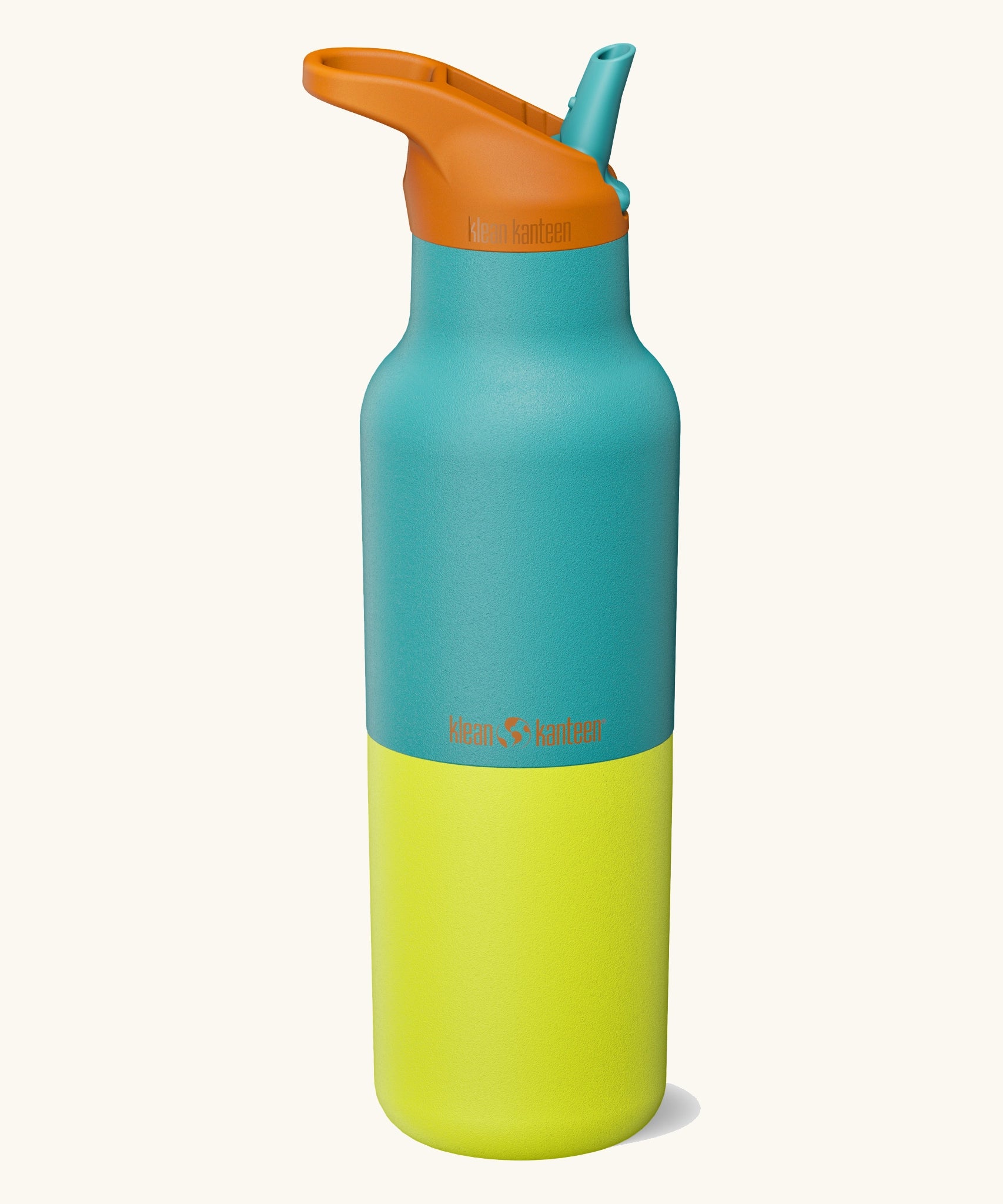 Klean Kanteen Rise Insulated Classic Bottle with Flip Seal Cap in limited edition Baltic blue and green colourway.