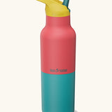 Klean Kanteen Rise Insulated Classic Bottle with Flip Seal Cap in limited edition Cayenne red and blue colourway.