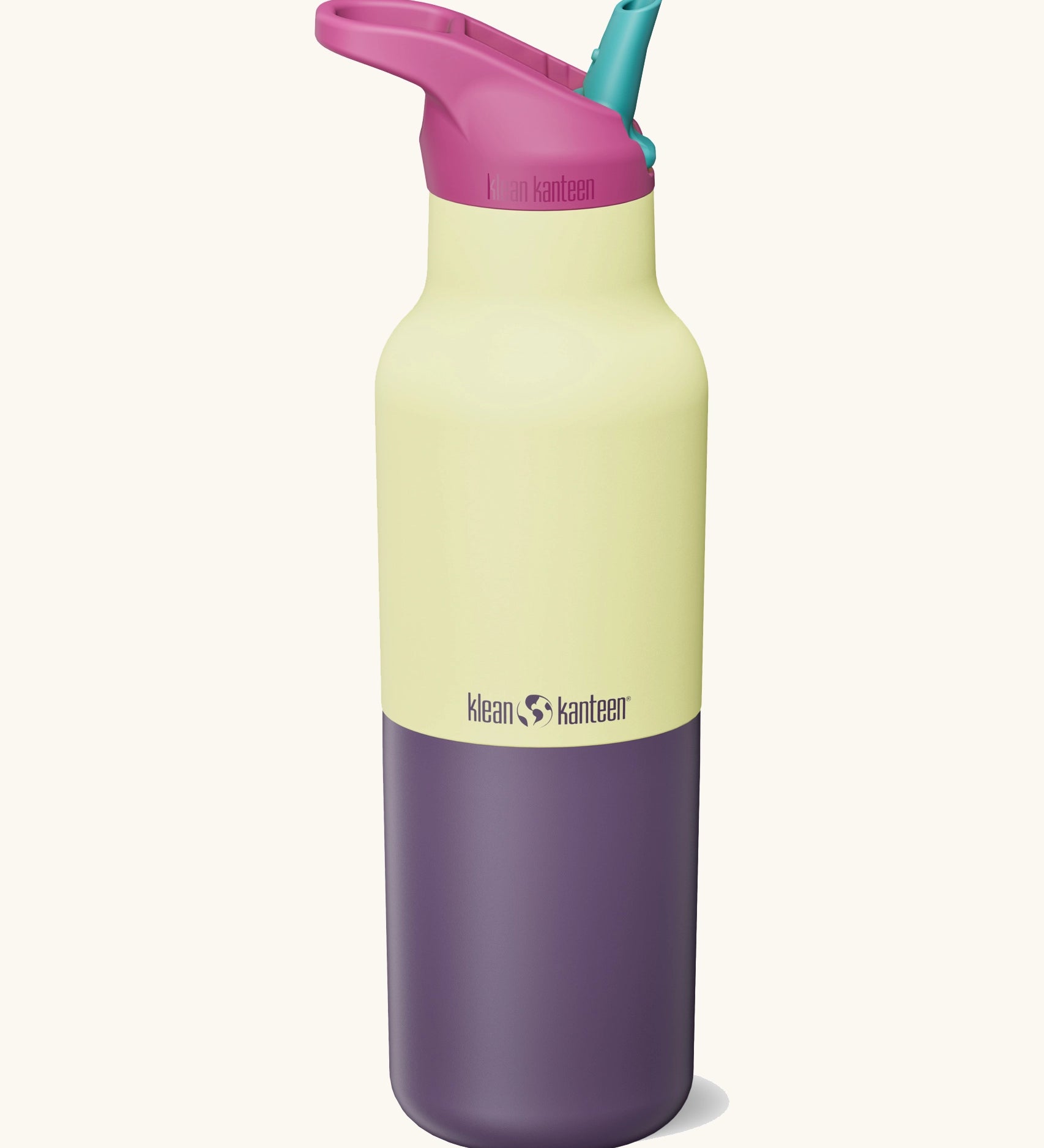 Klean Kanteen Rise Insulated Classic Bottle with Flip Seal Cap in limited edition Wax Yellow colourway.
