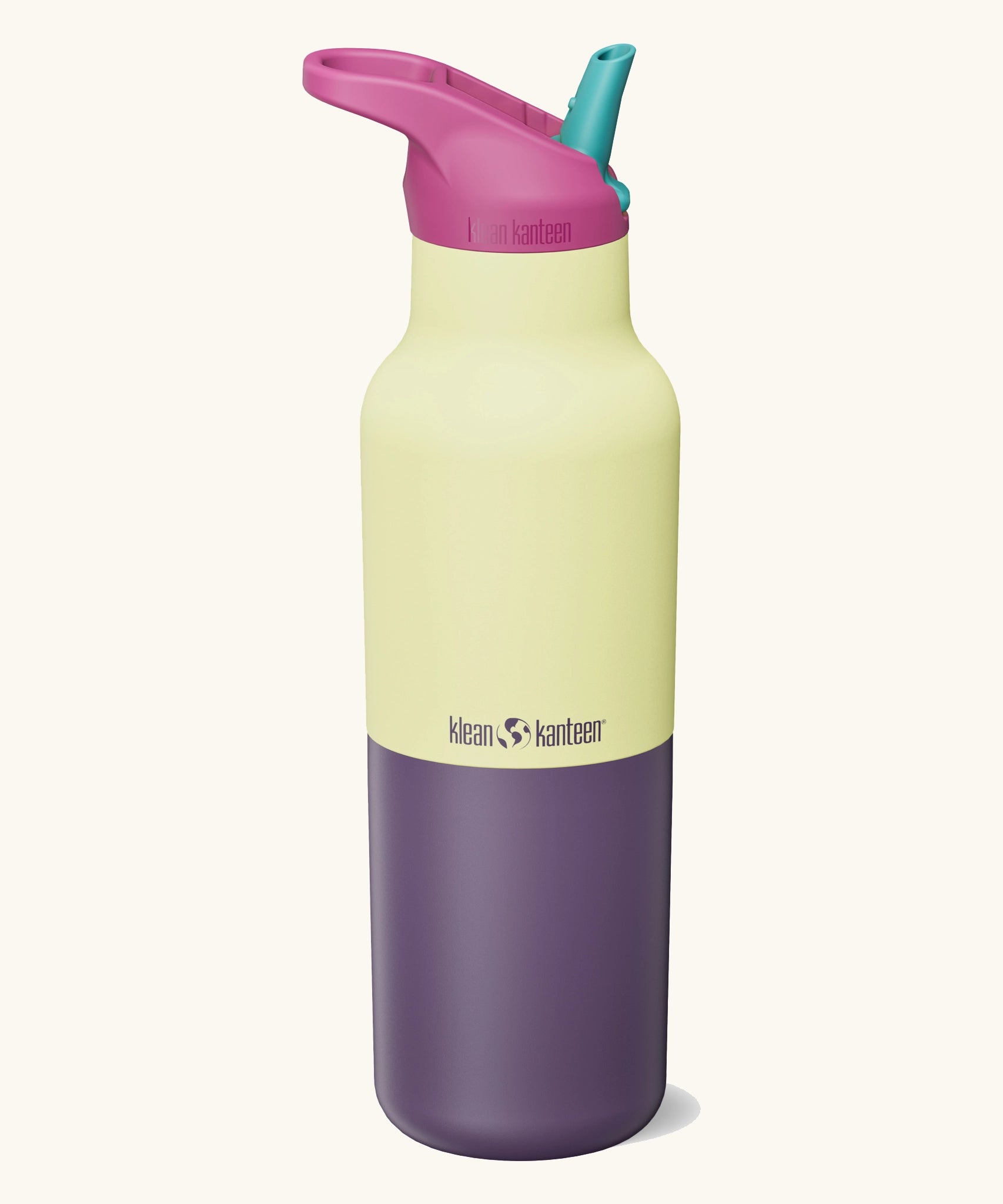 Klean Kanteen Rise Insulated Classic Bottle with Flip Seal Cap in limited edition Wax Yellow colourway.