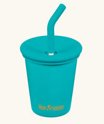 Klean Kanteen 10oz/296ml Steel Kid Cups with Straw Lid in baltic.