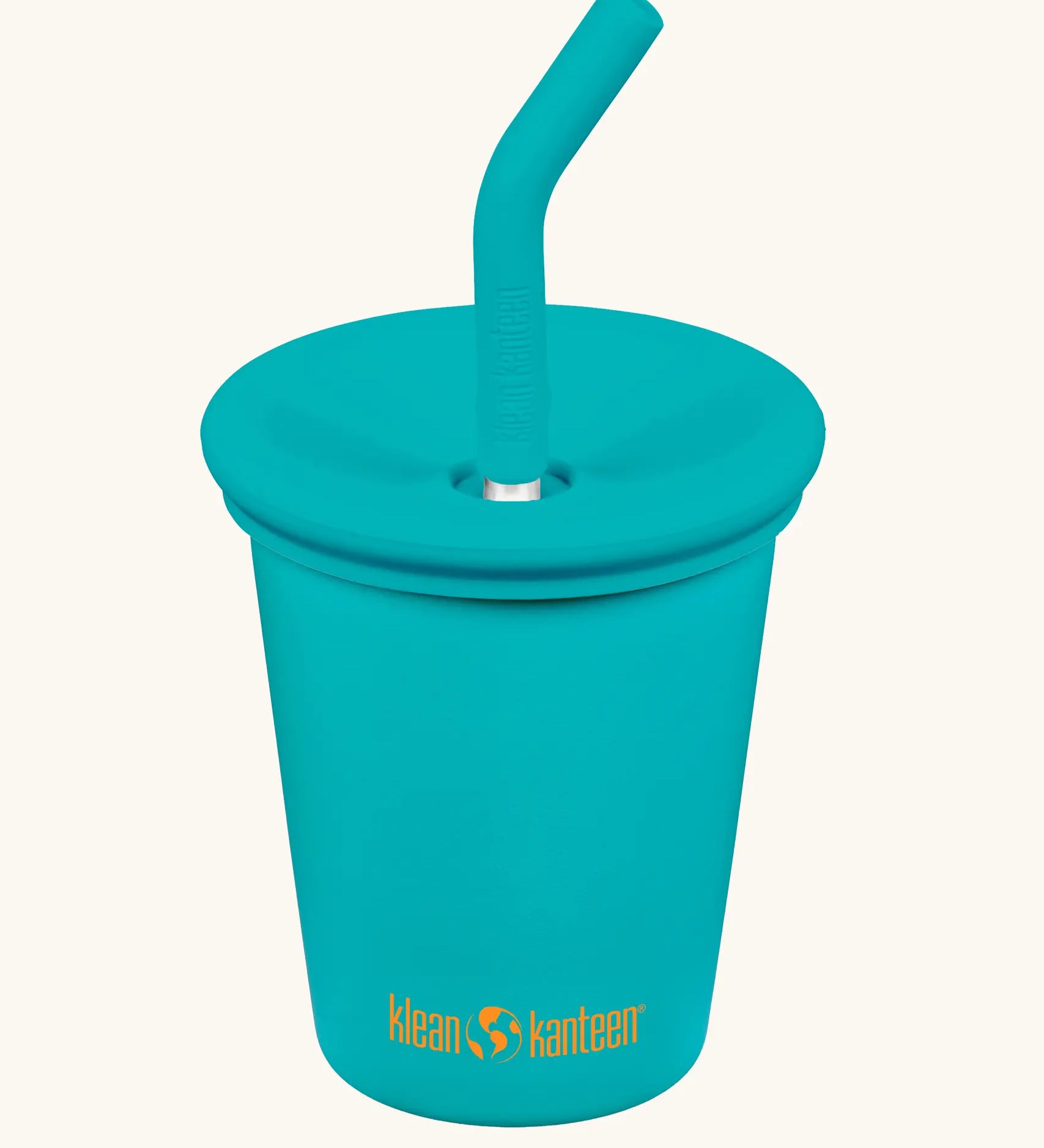 Klean Kanteen 10oz/296ml Steel Kid Cups with Straw Lid in baltic.