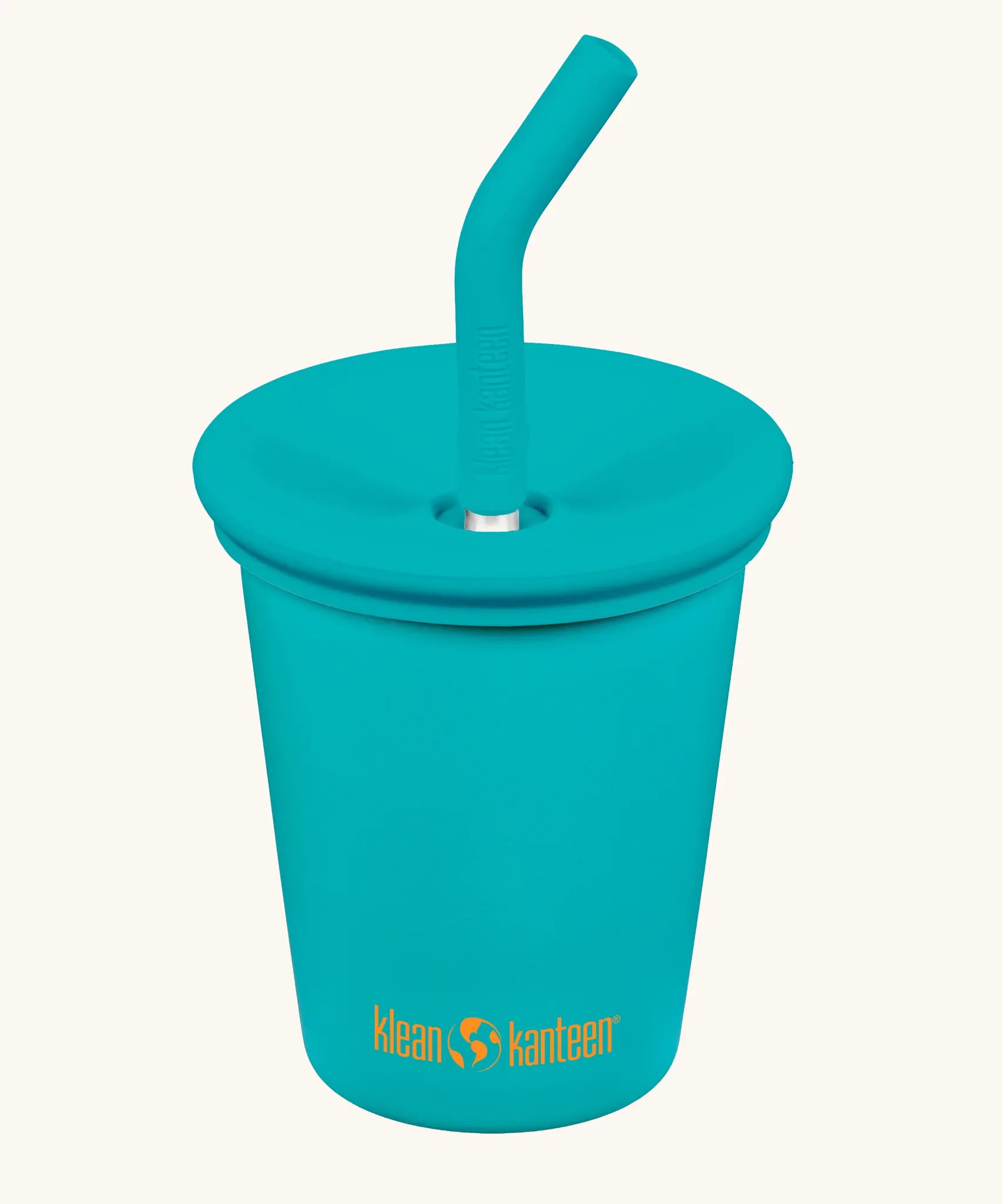 Klean Kanteen 10oz/296ml Steel Kid Cups with Straw Lid in baltic.