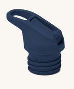 Klean Kanteen Flip Seal Sports Cap in navy blue, durable flip spout cap for narrow mouth bottles