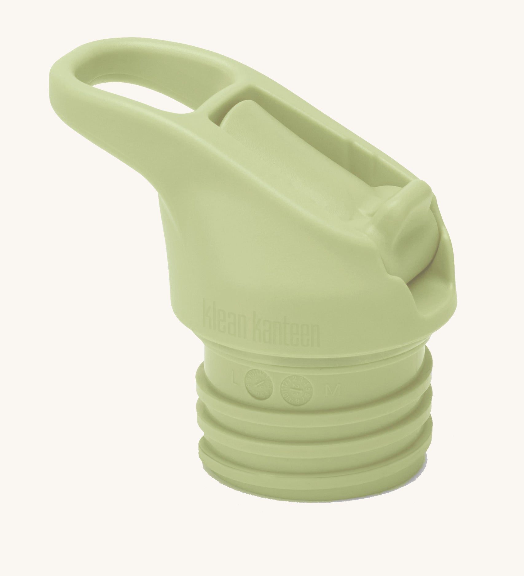 Klean Kanteen Flip Seal Sports Cap in shadow lime, ergonomic leakproof bottle cap