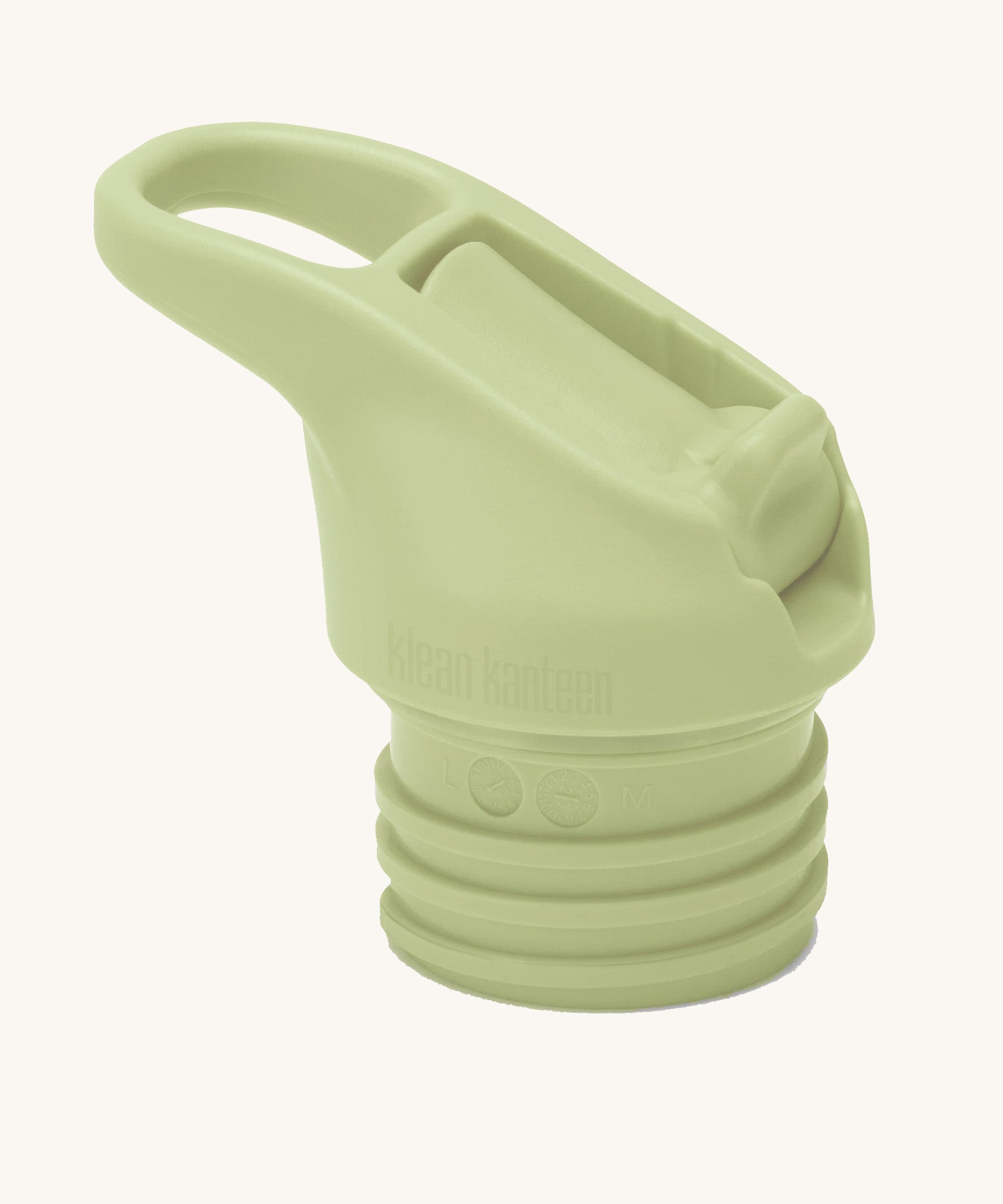 Klean Kanteen Flip Seal Sports Cap in shadow lime, ergonomic leakproof bottle cap