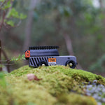 with metal roof rack and rubber tyres