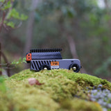 with metal roof rack and rubber tyres