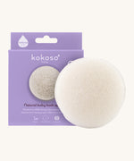 Kokoso natural konjac sponge available at Babipur. Comes in a lovely lilac branded packaging.