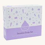 The Sensitive Scalp Set box, includes Scalp Cream, Natural Baby Brush and and organic Coconut oil available at Babipur.