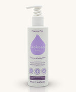 Kokoso fragrance-free organic coconut oil baby lotion bottle features a push down dispenser and available at Babipur.