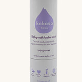 Kokoso unfragranced baby soft balm stick available at Babipur. Comes in a lovely white branded twist tube