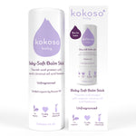 Kokoso unfragranced organic baby balm stick on a white background