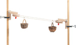 Picture of the Kraul Basket Cable cars set up and attached to the winch stations.