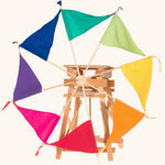 Kraul Sail Windmill with open rainbow sails.