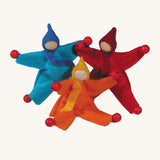A set of three Kraul pose-able felt passenger dolls. Random colours will be supplied.