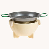 Kraul Fire Bowl With Pan Stand, the metal stand is shown on a ceramic fire safe stand. Kraul is available at Babipur their range of kits let children discover a world of wonder with Kraul STEM science kits and educational toys.