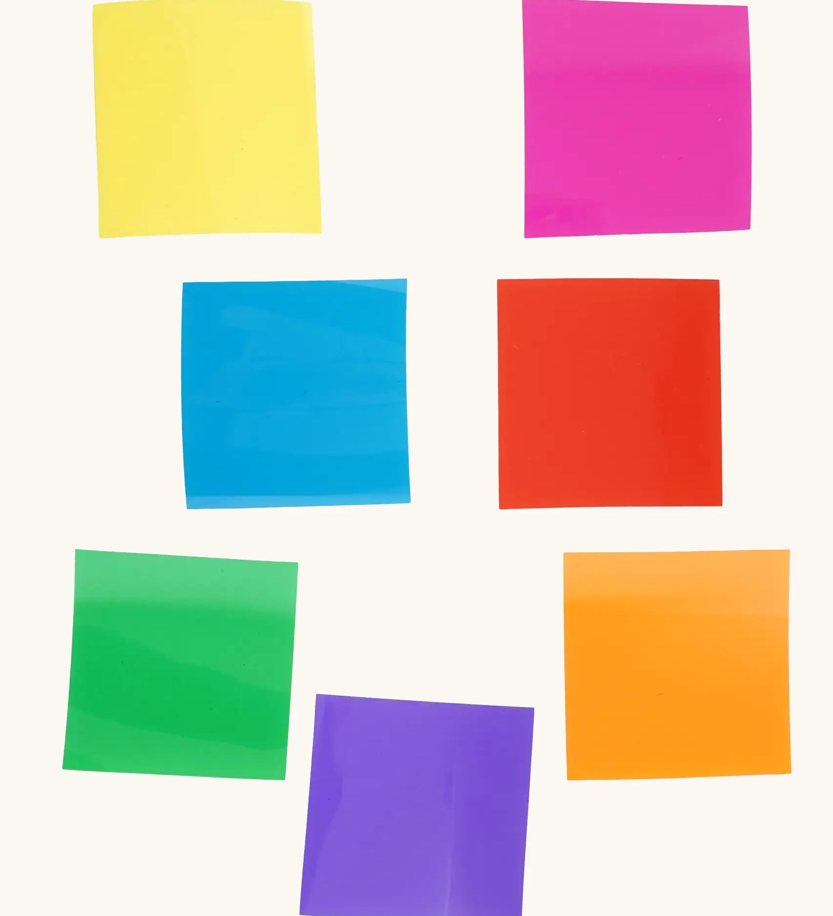Set of 7 coloured small transparent Kraul slides for learning  colour names, observe different colours and to mix together.